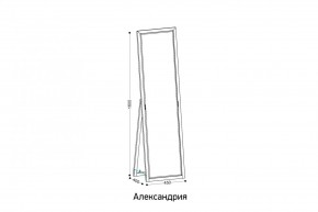 АЛЕКСАНДРИЯ-9.1 Зеркало напольное в Нефтекамске - neftekamsk.ok-mebel.com | фото 2