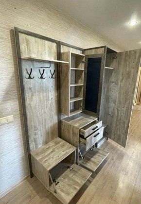 АМЕЛИ Прихожая (Дуб Юкон/Бетон темный) в Нефтекамске - neftekamsk.ok-mebel.com | фото 3