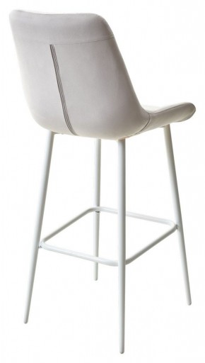 Барный стул ХОФМАН, цвет H-09 Светло-серый, велюр / белый каркас М-City в Нефтекамске - neftekamsk.ok-mebel.com | фото 4