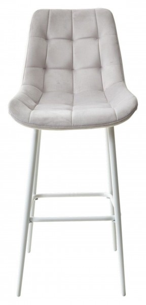 Барный стул ХОФМАН, цвет H-09 Светло-серый, велюр / белый каркас М-City в Нефтекамске - neftekamsk.ok-mebel.com | фото 6