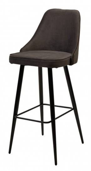 Барный стул NEPAL-BAR ГРАФИТ #14, велюр/ черный каркас (H=78cm) М-City в Нефтекамске - neftekamsk.ok-mebel.com | фото