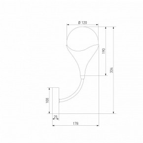 Бра Eurosvet Calyx 60168/1 латунь в Нефтекамске - neftekamsk.ok-mebel.com | фото 3