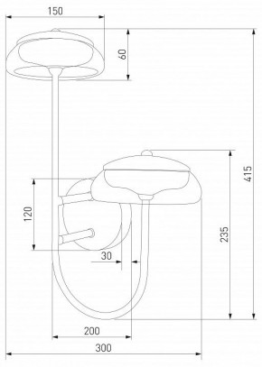 Бра Eurosvet Fungo 50388/2 LED черный в Нефтекамске - neftekamsk.ok-mebel.com | фото 5