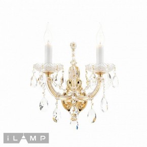 Бра iLamp Diamond W6071-2 GD+CL в Нефтекамске - neftekamsk.ok-mebel.com | фото 2