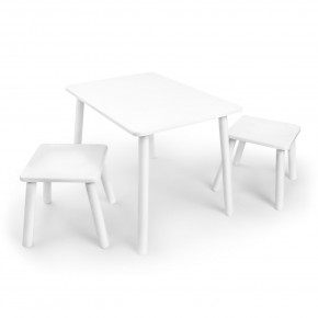 Детский комплект стол и два табурета Rolti Baby (белая столешница/белое сиденье/белые ножки) в Нефтекамске - neftekamsk.ok-mebel.com | фото
