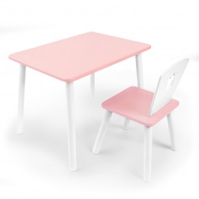 Детский комплект стол и стул «Корона» Rolti Baby (розовый/розовый, массив березы/мдф) в Нефтекамске - neftekamsk.ok-mebel.com | фото