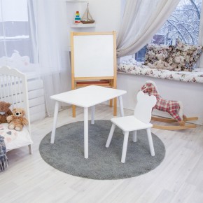Детский комплект стол и стул «Мишка» Rolti Baby (белый/белый, массив березы/мдф) в Нефтекамске - neftekamsk.ok-mebel.com | фото 2