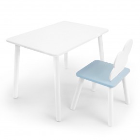 Детский комплект стол и стул «Облачко» Rolti Baby (белый/голубой, массив березы/мдф) в Нефтекамске - neftekamsk.ok-mebel.com | фото 1