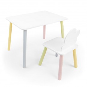 Детский комплект стол и стул «Облачко» Rolti Baby (белый/цветной, массив березы/мдф) в Нефтекамске - neftekamsk.ok-mebel.com | фото
