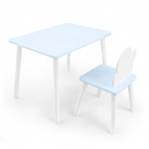 Детский комплект стол и стул «Облачко» Rolti Baby  (голубая столешница/голубое сиденье/белые ножки) в Нефтекамске - neftekamsk.ok-mebel.com | фото