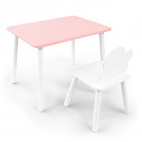 Детский комплект стол и стул «Облачко» Rolti Baby (розовый/белый, массив березы/мдф) в Нефтекамске - neftekamsk.ok-mebel.com | фото
