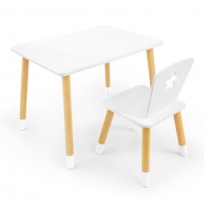 Детский комплект стол и стул «Звезда» Rolti Baby (белый/береза, массив березы/мдф) в Нефтекамске - neftekamsk.ok-mebel.com | фото