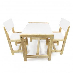 Детский растущий комплект стол и два стула  Я САМ "Лофт" (Белый, Сосна) в Нефтекамске - neftekamsk.ok-mebel.com | фото