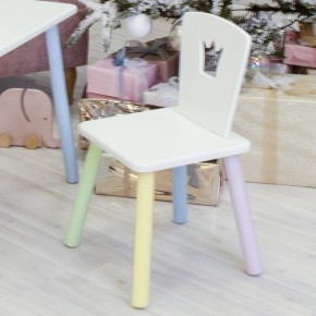 Детский стул Корона (Белый/Белый/Цветной) в Нефтекамске - neftekamsk.ok-mebel.com | фото