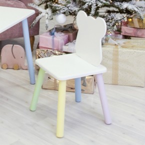 Детский стул Мишутка (Белый/Белый/Цветной) в Нефтекамске - neftekamsk.ok-mebel.com | фото