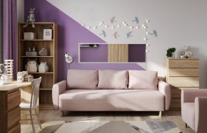 Диван-кровать Тулисия светло-розовый, ткань рогожка в Нефтекамске - neftekamsk.ok-mebel.com | фото