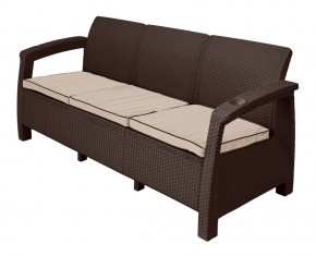 Диван Yalta Premium Sofa 3 Set (Ялта) шоколадный (+подушки под спину) в Нефтекамске - neftekamsk.ok-mebel.com | фото 1