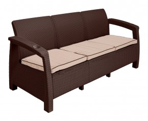 Диван Yalta Premium Sofa 3 Set (Ялта) шоколадный (+подушки под спину) в Нефтекамске - neftekamsk.ok-mebel.com | фото 2