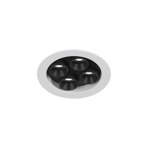 DK2510-WB Встраиваемый светильник SPACE со светодиодом d65 220V 8W 38° 4000К IP20 белый/черный алюминий в Нефтекамске - neftekamsk.ok-mebel.com | фото 4