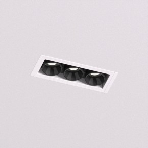 DK2530-WB Встраиваемый светильник SPACE со светодиодом под шпатлевку L69mm 220V 6W 38° 4000К IP20 белый/черный алюминий в Нефтекамске - neftekamsk.ok-mebel.com | фото