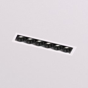 DK2531-WB Встраиваемый светильник SPACE со светодиодом под шпатлевку L126mm 220V 10W 38° 4000К IP20 белый/черный алюминий в Нефтекамске - neftekamsk.ok-mebel.com | фото