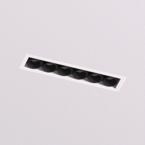 DK2531-WB Встраиваемый светильник SPACE со светодиодом под шпатлевку L126mm 220V 10W 38° 4000К IP20 белый/черный алюминий в Нефтекамске - neftekamsk.ok-mebel.com | фото 2