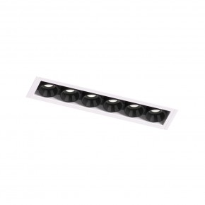 DK2531-WB Встраиваемый светильник SPACE со светодиодом под шпатлевку L126mm 220V 10W 38° 4000К IP20 белый/черный алюминий в Нефтекамске - neftekamsk.ok-mebel.com | фото 6