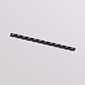 DK2532-WB Встраиваемый светильник SPACE со светодиодом под шпатлевку L240mm 220V 20W 38° 4000К IP20 белый/черный алюминий в Нефтекамске - neftekamsk.ok-mebel.com | фото