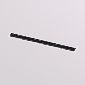 DK2532-WB Встраиваемый светильник SPACE со светодиодом под шпатлевку L240mm 220V 20W 38° 4000К IP20 белый/черный алюминий в Нефтекамске - neftekamsk.ok-mebel.com | фото 2