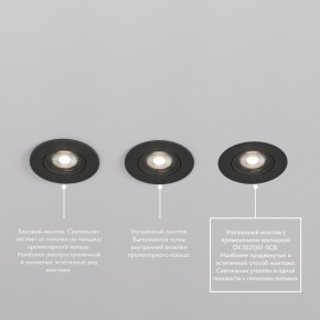 DK3020-BK Встраиваемый светильник, IP 20, 10 Вт, GU5.3, LED, черный, пластик в Нефтекамске - neftekamsk.ok-mebel.com | фото 5