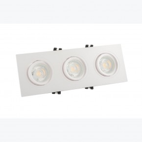 DK3023-WH Встраиваемый светильник, IP 20, 10 Вт, GU5.3, LED, белый, пластик в Нефтекамске - neftekamsk.ok-mebel.com | фото 2