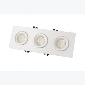 DK3023-WH Встраиваемый светильник, IP 20, 10 Вт, GU5.3, LED, белый, пластик в Нефтекамске - neftekamsk.ok-mebel.com | фото 3