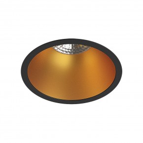 DK3026-BG Встраиваемый светильник, IP 20, 10 Вт, GU5.3, LED, черный/золотой, пластик в Нефтекамске - neftekamsk.ok-mebel.com | фото