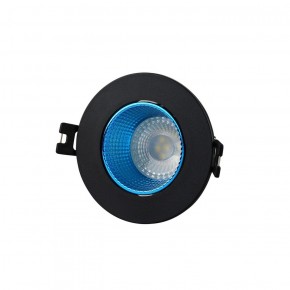 DK3061-BK+СY Встраиваемый светильник, IP 20, 10 Вт, GU5.3, LED, черный/голубой, пластик в Нефтекамске - neftekamsk.ok-mebel.com | фото 1