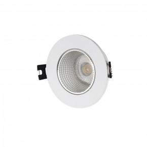 DK3061-WH+CH Встраиваемый светильник, IP 20, 10 Вт, GU5.3, LED, белый/хром, пластик в Нефтекамске - neftekamsk.ok-mebel.com | фото