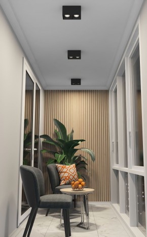 DK3085-BK+CH Светильник накладной IP 20, 10 Вт, GU5.3, LED, черный/хром, пластик в Нефтекамске - neftekamsk.ok-mebel.com | фото 2