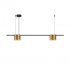 DK4061-BK+SG Подвесной светильник ORBIT, IP20, 4xGU10 LED до 15 Вт, черный + сатинированное золото, алюминий в Нефтекамске - neftekamsk.ok-mebel.com | фото 3
