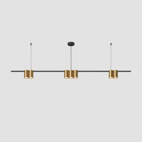 DK4063-BK+SG Подвесной светильник ORBIT, IP20, 7xGU10 LED до 15 Вт, черный + сатинированное золото, алюминий в Нефтекамске - neftekamsk.ok-mebel.com | фото