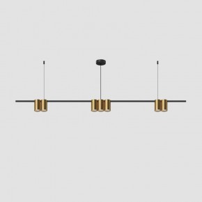 DK4063-BK+SG Подвесной светильник ORBIT, IP20, 7xGU10 LED до 15 Вт, черный + сатинированное золото, алюминий в Нефтекамске - neftekamsk.ok-mebel.com | фото 2