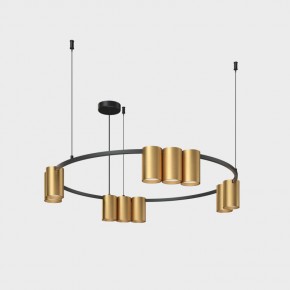 DK4065-BK+SG Подвесной светильник ORBIT , IP20, 10xGU10 LED до 15 Вт, черный + сатинированное золото, алюминий в Нефтекамске - neftekamsk.ok-mebel.com | фото 2