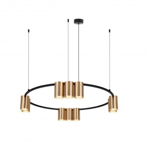 DK4065-BK+SG Подвесной светильник ORBIT , IP20, 10xGU10 LED до 15 Вт, черный + сатинированное золото, алюминий в Нефтекамске - neftekamsk.ok-mebel.com | фото 3