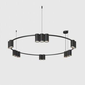 DK4067-BK Подвесной светильник ORBIT, IP20, 15xGU10 LED до 15 Вт, черный матовый, алюминий в Нефтекамске - neftekamsk.ok-mebel.com | фото