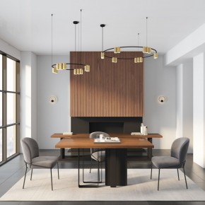 DK4067-BK+SG Подвесной светильник ORBIT, IP20, 15xGU10 LED, до 15 Вт, черный + сатинированное золото, алюминий в Нефтекамске - neftekamsk.ok-mebel.com | фото 5