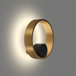 DK5060-BK+SG Бра ORBIT, IP20, 3000К, LED, 10 Вт, черный + сатинированное золото, алюминий в Нефтекамске - neftekamsk.ok-mebel.com | фото 3