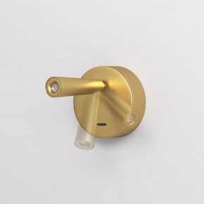 DK5072-SB Бра SHINE WALL со светодиодом, D104*H68, IP20, 3000К, 3W, RA?90, сатинированная латунь, алюминий в Нефтекамске - neftekamsk.ok-mebel.com | фото 3