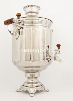Электрический самовар из латуни на 10 л "Под серебро" в наборе №1 в Нефтекамске - neftekamsk.ok-mebel.com | фото 4