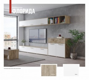 ФЛОРИДА Гостиная (модульная) дуб серый/белый в Нефтекамске - neftekamsk.ok-mebel.com | фото