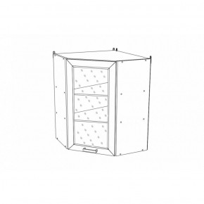 КГ "Агава" ВВУС550 Шкаф навесной угловой h 900 Лиственница темная в Нефтекамске - neftekamsk.ok-mebel.com | фото