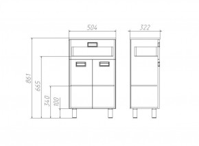 Комод 50 Cube с 1 ящиком Домино (DC5015K) в Нефтекамске - neftekamsk.ok-mebel.com | фото 3