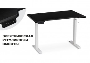 Компьютерный стол Маркос с механизмом подъема 120х75х75 черная шагрень / белый в Нефтекамске - neftekamsk.ok-mebel.com | фото